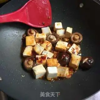 Make Red burning mushroom tofu step 8