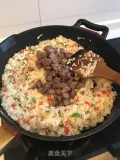 Make Vegetable beef fried rice step 10