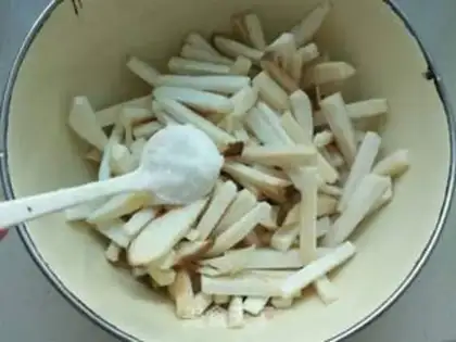 Make Fried almond mushrooms step 2