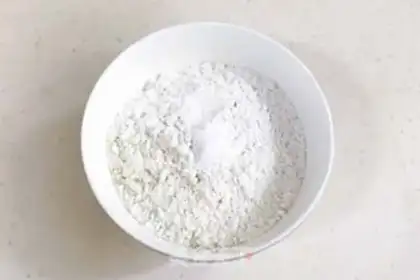 Make Almond peaches step 1