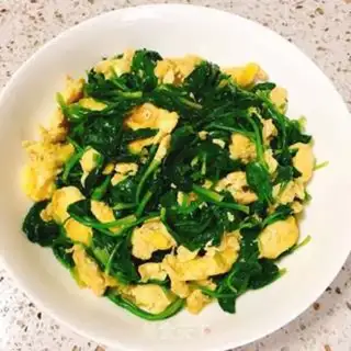 Make Spinach fried eggs step 7