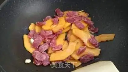 Make Pumpkin fried sausage step 7