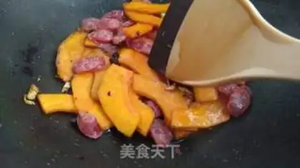 Make Pumpkin fried sausage step 9