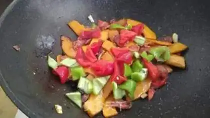 Make Pumpkin fried sausage step 10