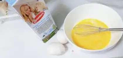 Make Egg pudding step 1