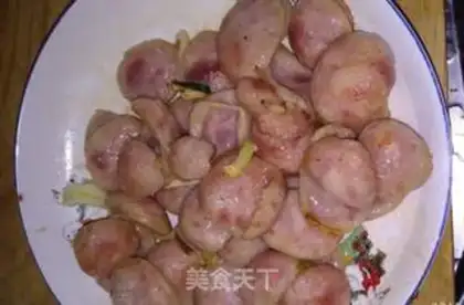 Make Apricot, fried sausage step 4