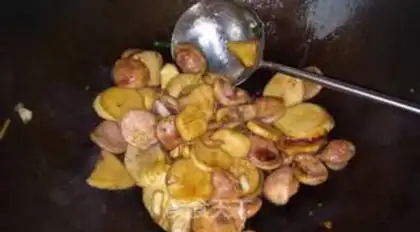 Make Apricot, fried sausage step 6