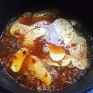 Make Spicy bean-dry rice line step 5