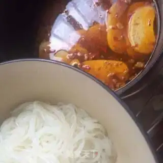 Make Spicy bean-dry rice line step 7