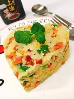 Make Red sausage fried rice step 6