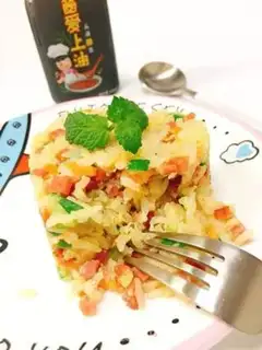 Make Red sausage fried rice step 7
