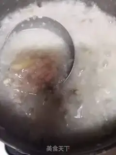 Make Chicken mushroom congee step 5