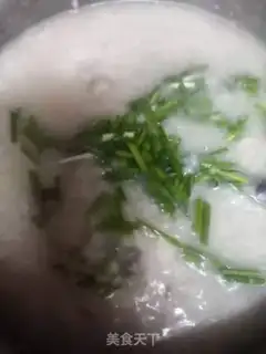 Make Chicken mushroom congee step 6