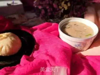 Make Chicken mushroom congee step 9
