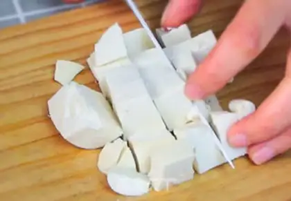 Make Pumpkin tofu step 1