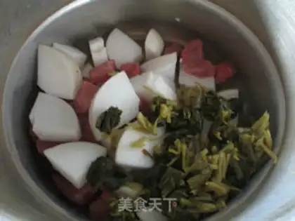 Make The radishes in the snow step 4