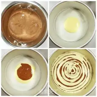 Make Yogurt zebra cake step 5