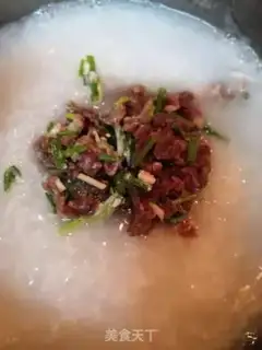 Make Beef shrimp congee step 4
