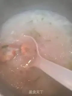 Make Beef shrimp congee step 5