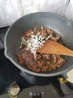 Make Mushroom beef fried rice step 3