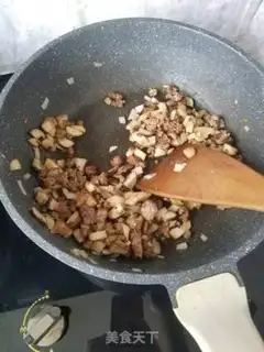 Make Mushroom beef fried rice step 4