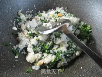 Make Quaffle duck egg fried rice step 2