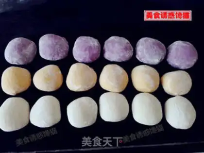 Make Three-colored buns step 4