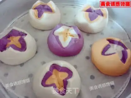 Make Three-colored buns step 8