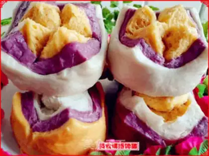 Make Three-colored buns step 11