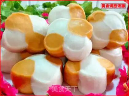Make Pumpkin double-coloured buns step 11