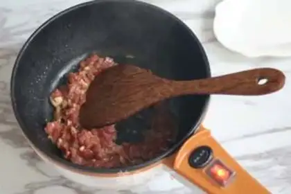 Make Fried beef rice step 2