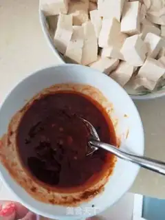 Make Spicy tofu step 1