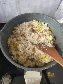 Make Beef pumpkin fried rice step 4