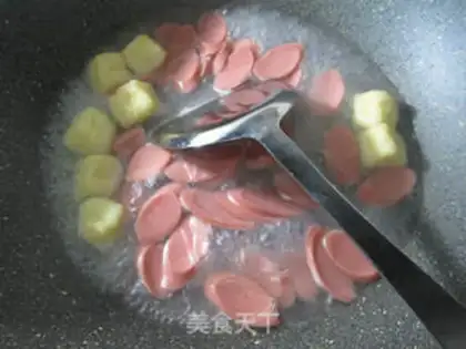 Make Tofu ham fan soup step 3