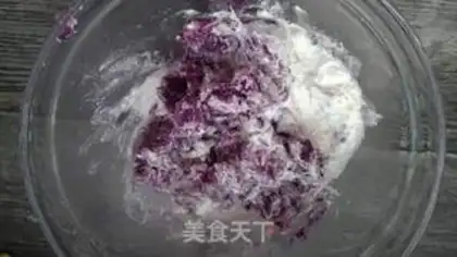 Make Potato red sugar sesame cake step 2