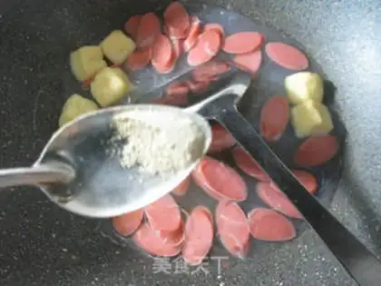 Make Tofu ham fan soup step 7