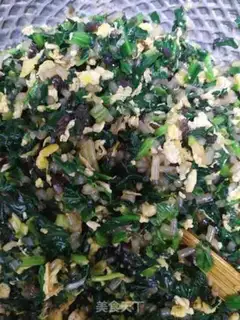 Make A spinach egg bun step 5