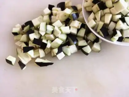Make Meat and eggplant step 1