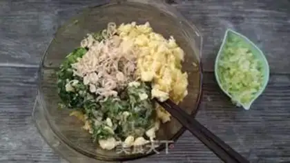 Make Green mushroom dumplings step 4
