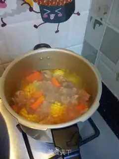 Make Corn carrot chicken soup step 3