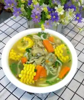 Make Corn carrot chicken soup step 5