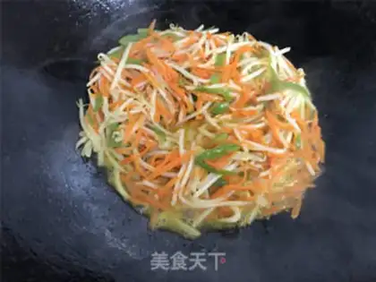 Make Green bean bud carrots step 8