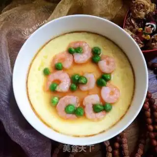 Make Emerald shrimp steamed eggs step 6