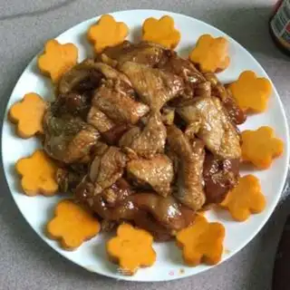 Make Pumpkin steamed chicken step 6