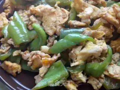 Make Pepper fried eggs step 6