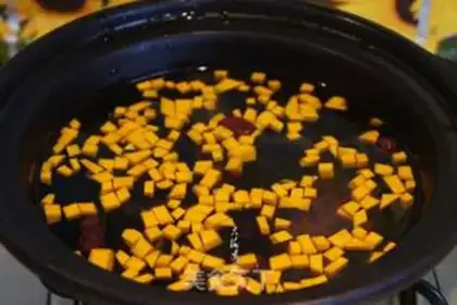 Make Red-tree pumpkin porridge step 3