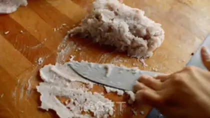 Make Yellow pasta with fresh snow step 5