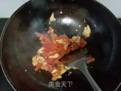 Make Tomato mushroom egg noodles step 7