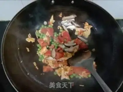 Make Tomato mushroom egg noodles step 8