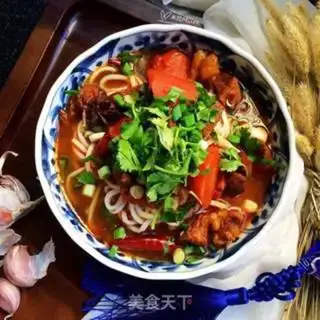 Make Red beef noodles step 13